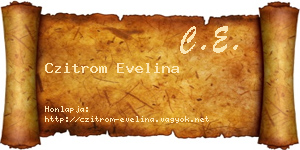 Czitrom Evelina névjegykártya